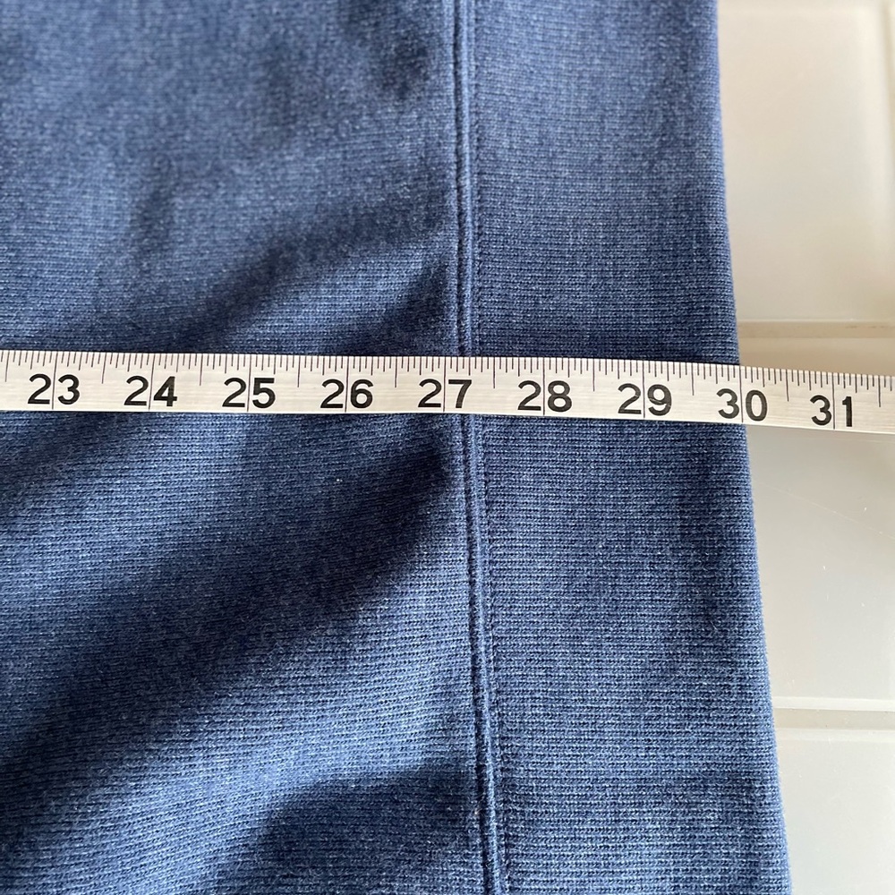 Lands' End Bedford Rib Men's Quarter-Zip Pullover Sweater Denim Heather Size XL - Picture 8 of 11